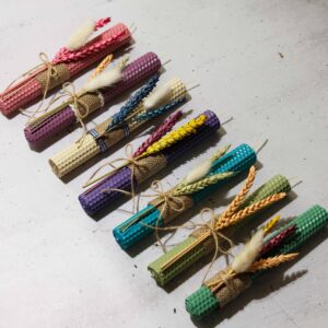 Λαμπάδες από φύλλα κηρήθρας